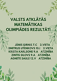 Valsts atklātās matemātikas olimpiādes rezultāti