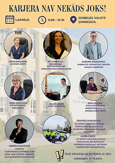 Alternatīvās Ēnu dienas piedāvājums Dobeles Valsts ģimnāzijā